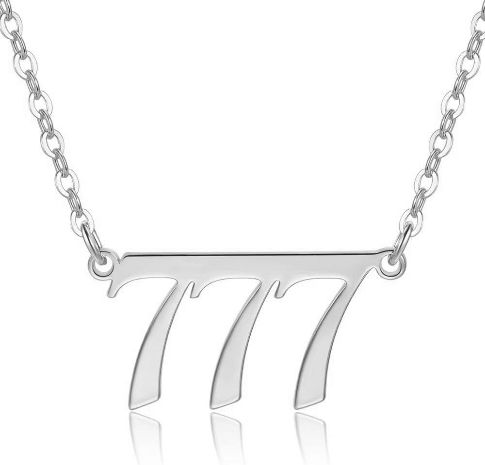 Angel Number Necklace Silver