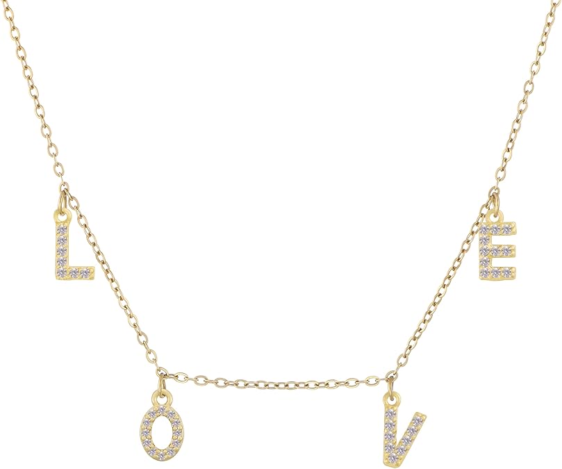 Dainty Charms Name Necklace Gold