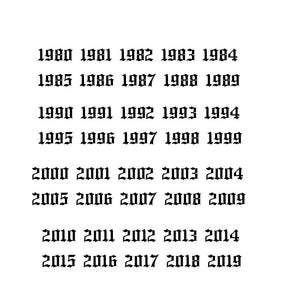 Old English Year Necklace Silver