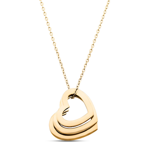 Personalized Heart Pendant Name Necklace Gold