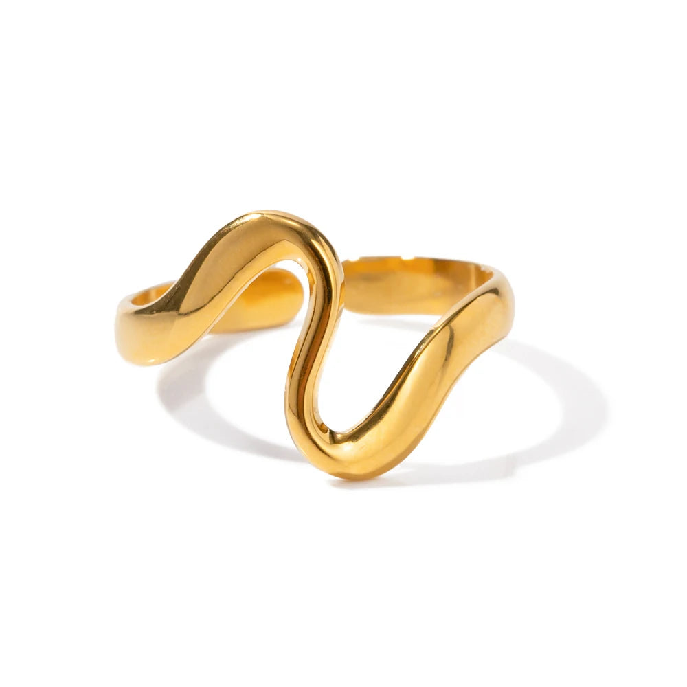 Raw Flow Ring Gold