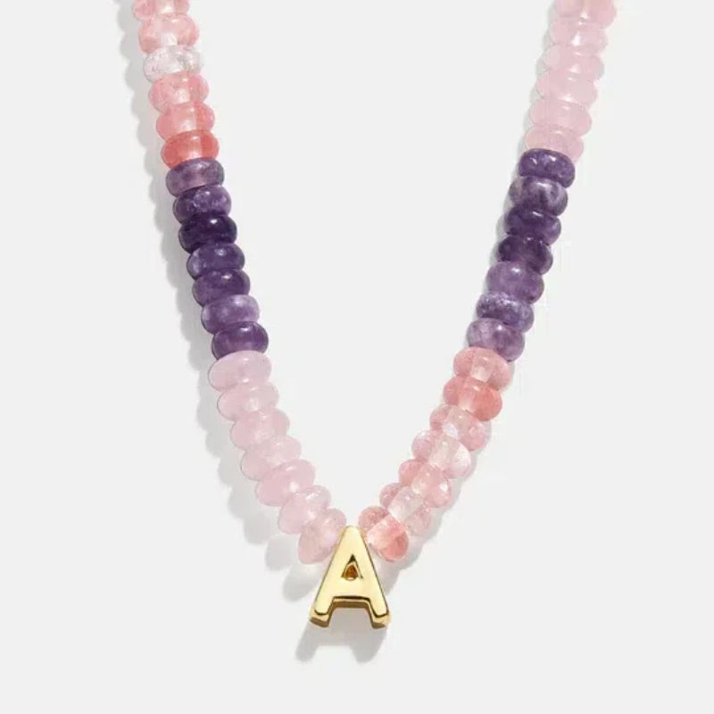 Beaded Classic Initial Necklace