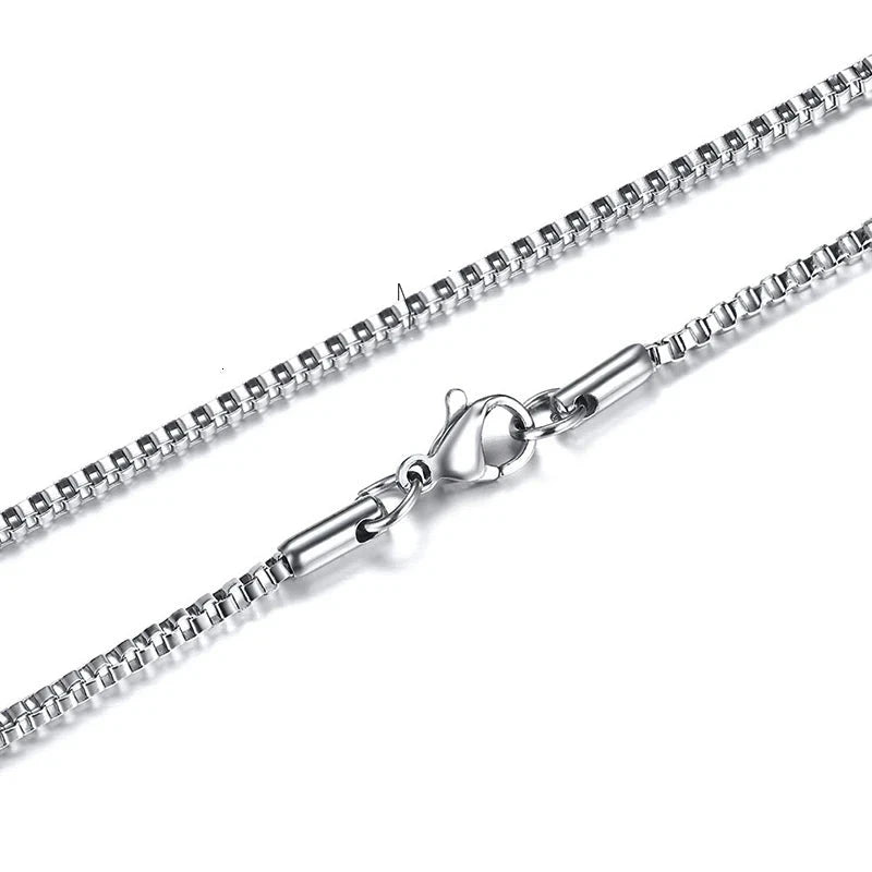 Box Chain Necklace Silver