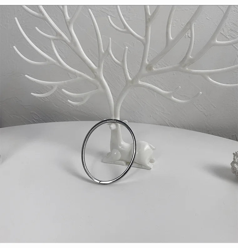 Classic Engraved Bangle Bracelet Silver