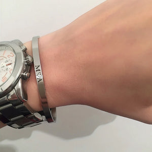 Engraved Custom Cuff Bracelet Rose Gold