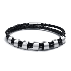 Engraved Custom Leather Braided Bracelet