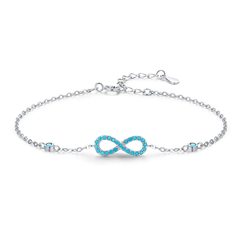 925 Sterling Silver Dainty Infinity Bracelet