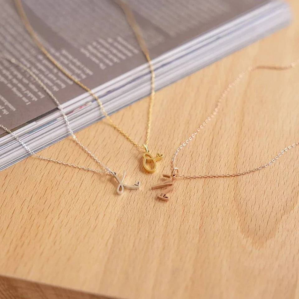 Paris Initial Necklace with Heart Accent