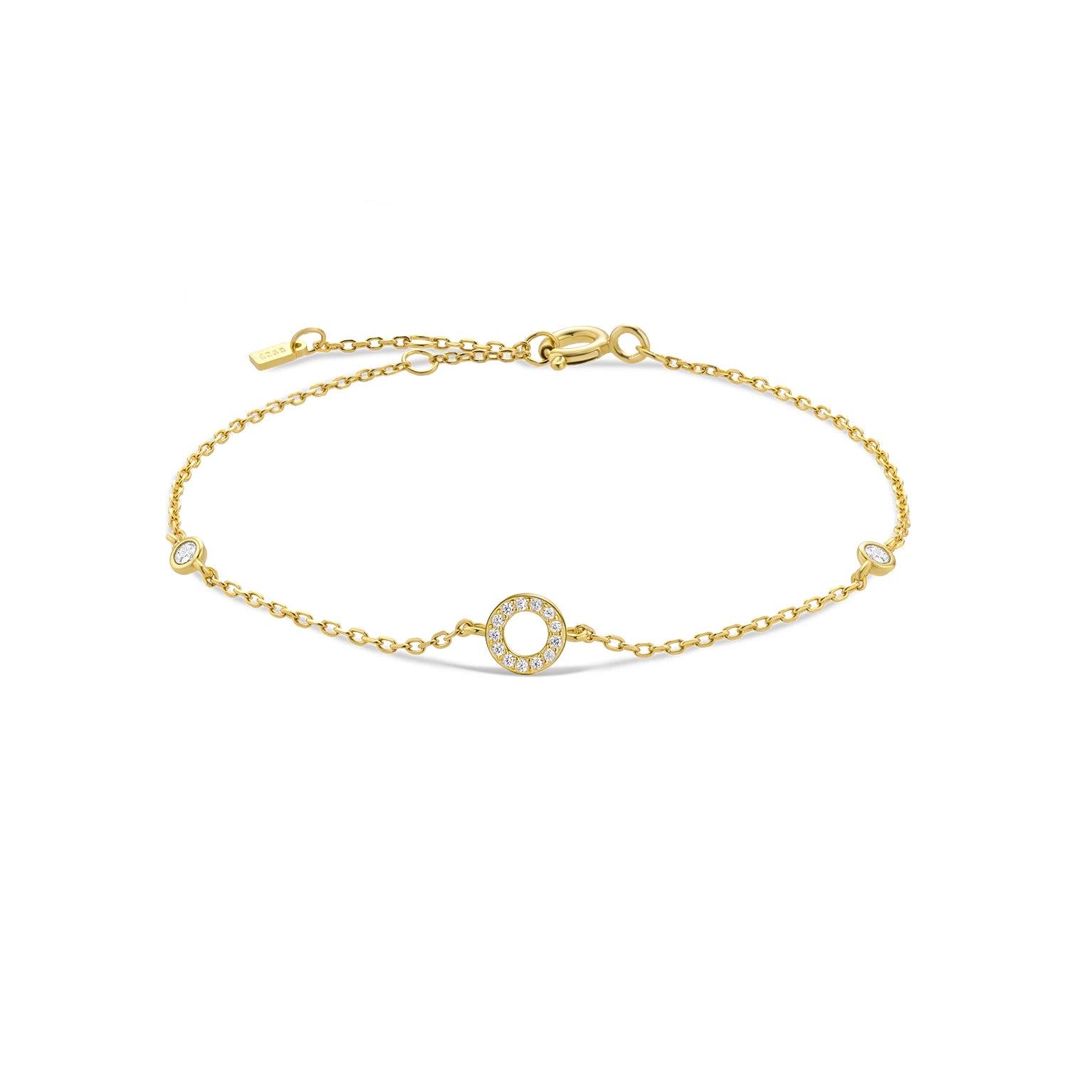 Dainty Initial Bracelet - Gold
